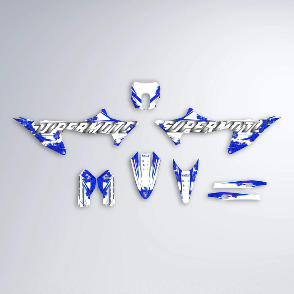 WNICOO Stark Varg SM graphics kit parts layout in Blue