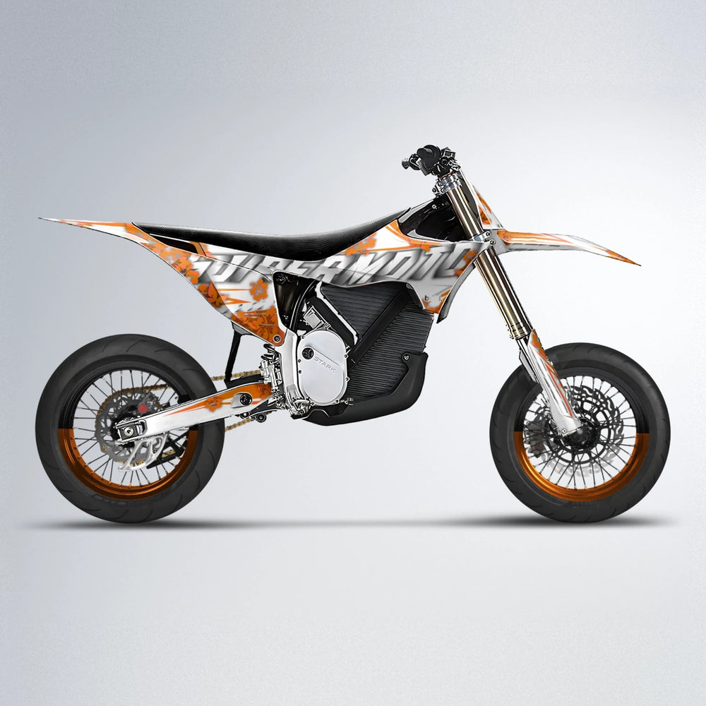WNICOO Stark Varg SM supermoto graphics kit in Orange