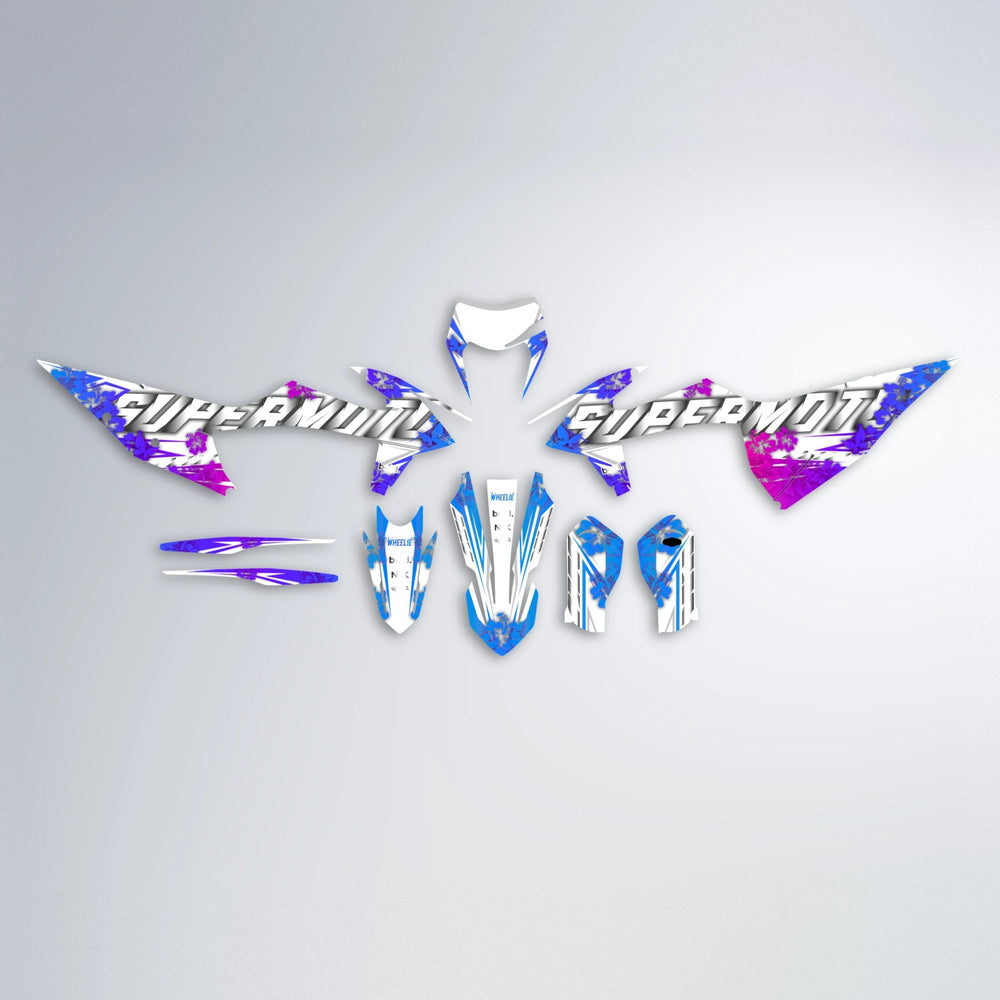 WNICOO graphics kit parts layout in Blue Purple Fade