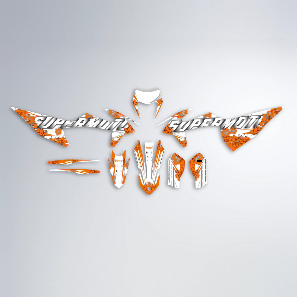 WNICOO graphics kit parts layout in Orange