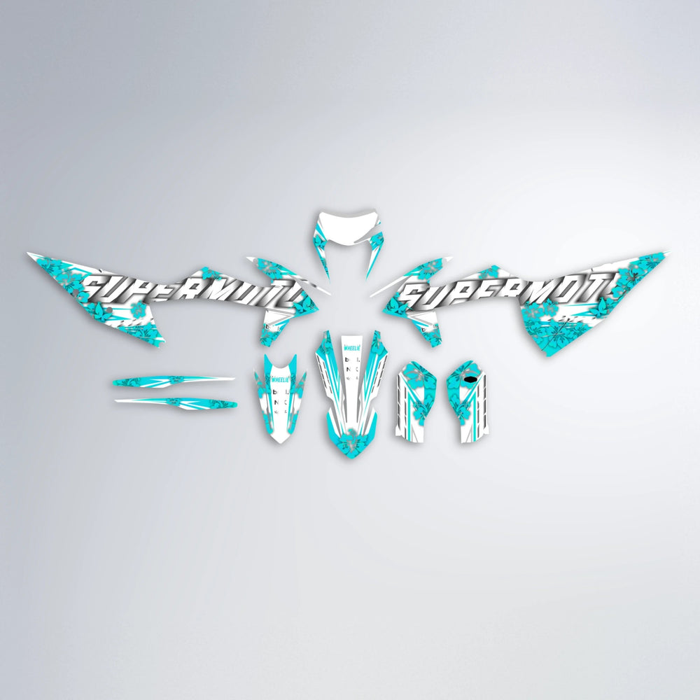 WNICOO graphics kit parts layout in Teal
