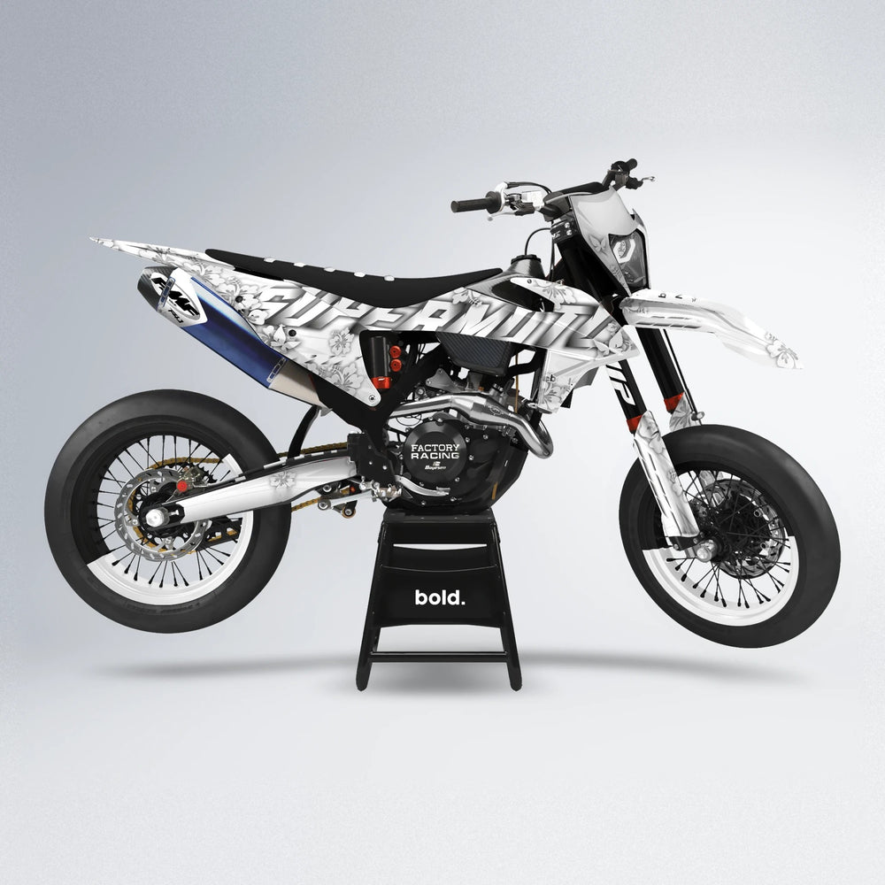 WNICOO supermoto graphics kit in White