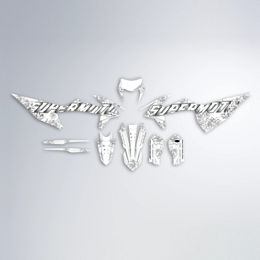 WNICOO graphics kit parts layout in White