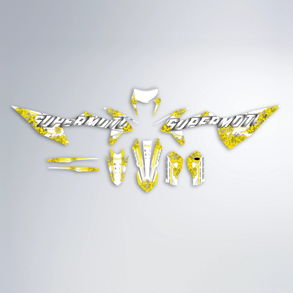 WNICOO graphics kit parts layout in Yellow