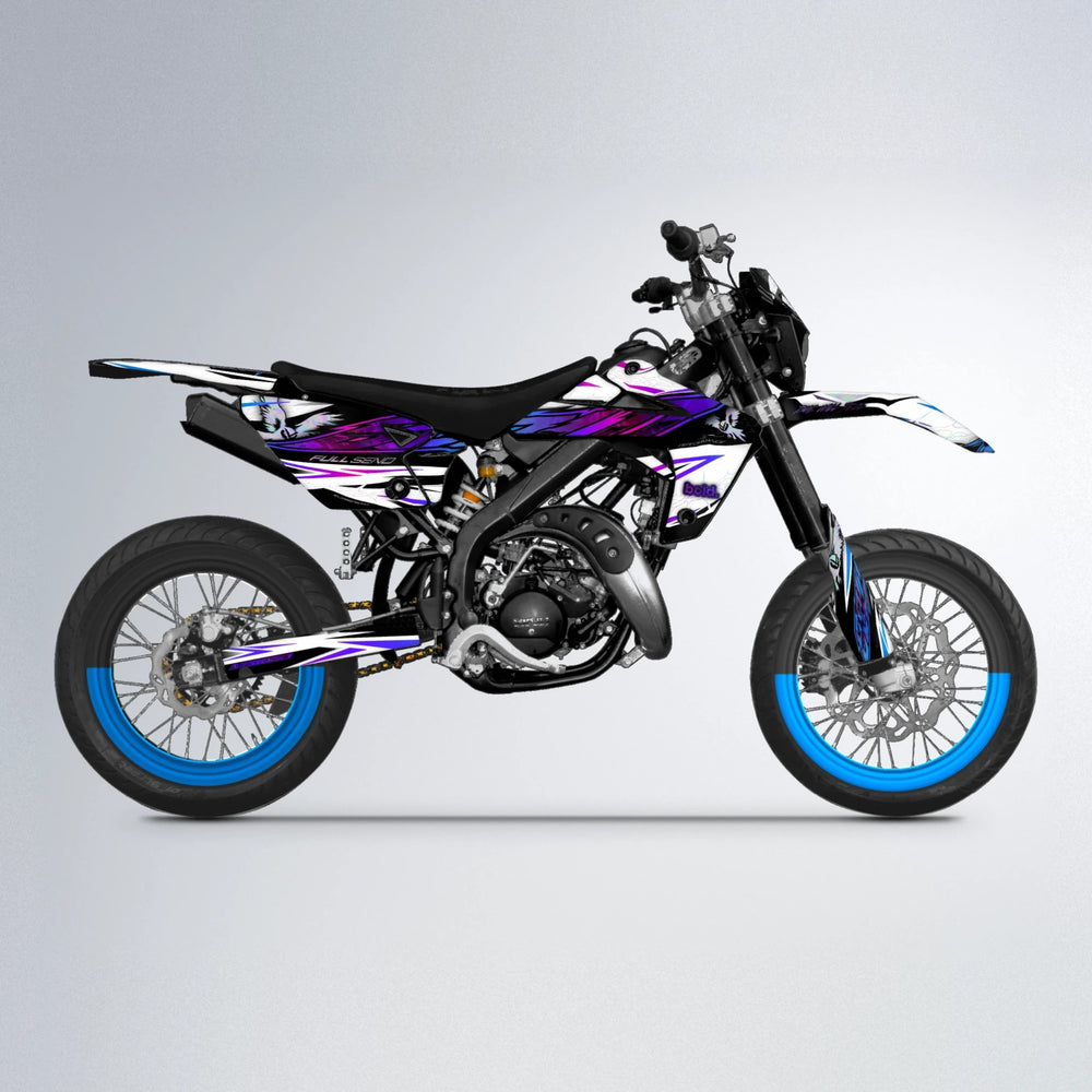 ZAPP Rieju MRT supermoto graphics kit in Blue Purple Fade