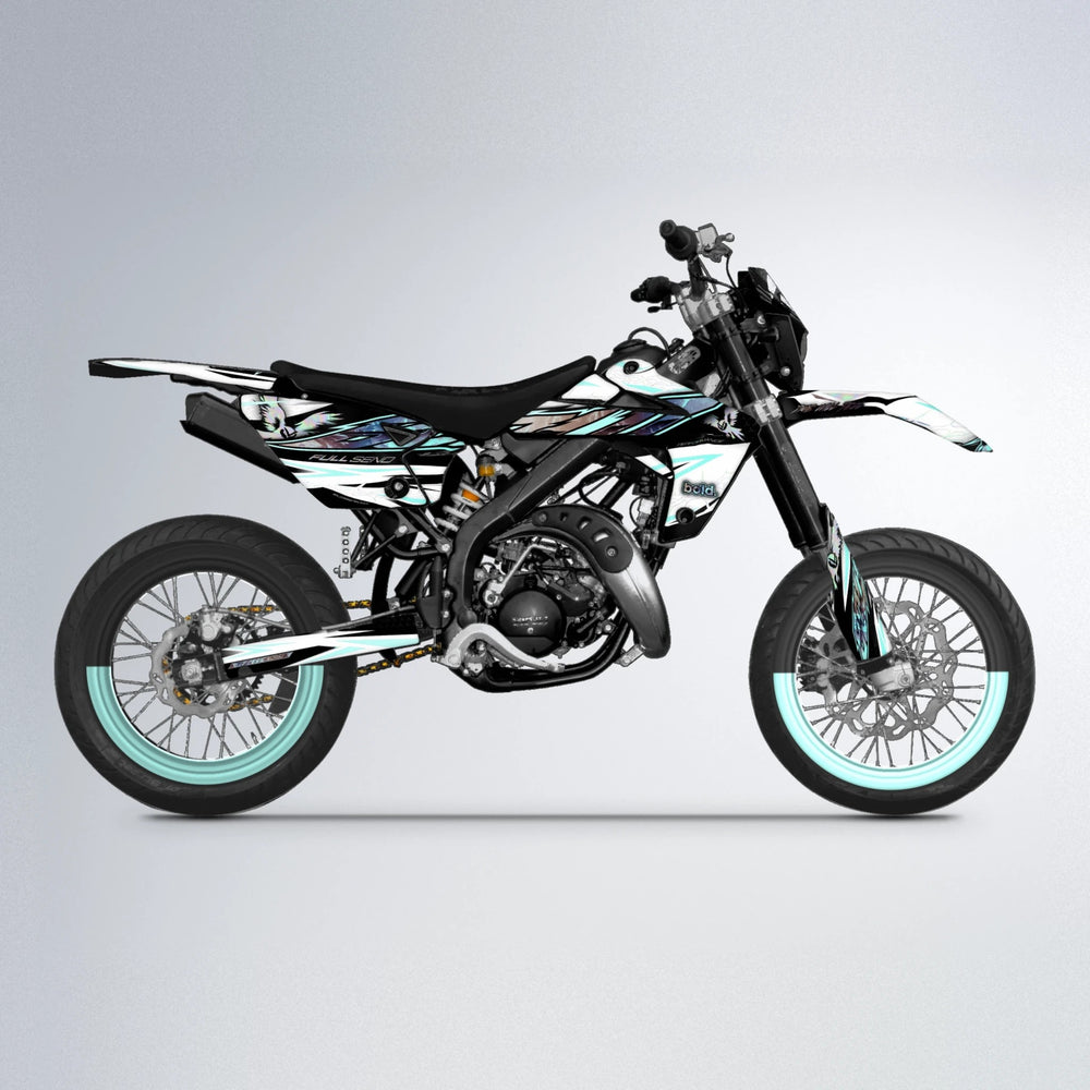 ZAPP Rieju MRT supermoto graphics kit in Mint