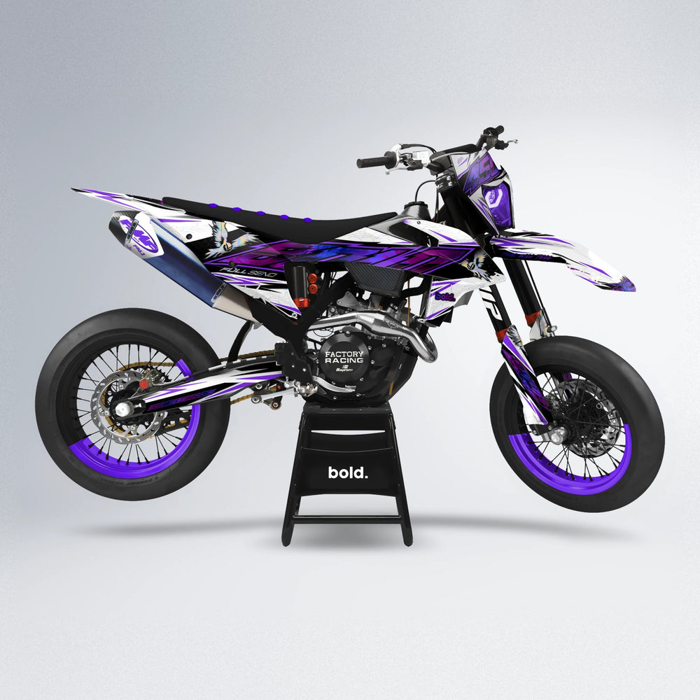 ZAPP supermoto graphics kit in Purple