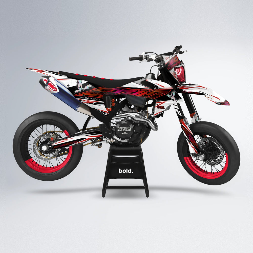 ZAPP supermoto graphics kit in Red