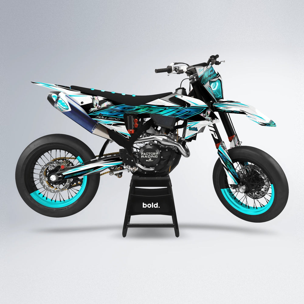 ZAPP supermoto graphics kit in Teal
