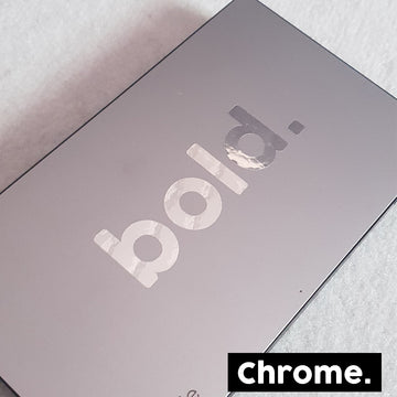 Bold Stickers x3 (Silver Chrome)