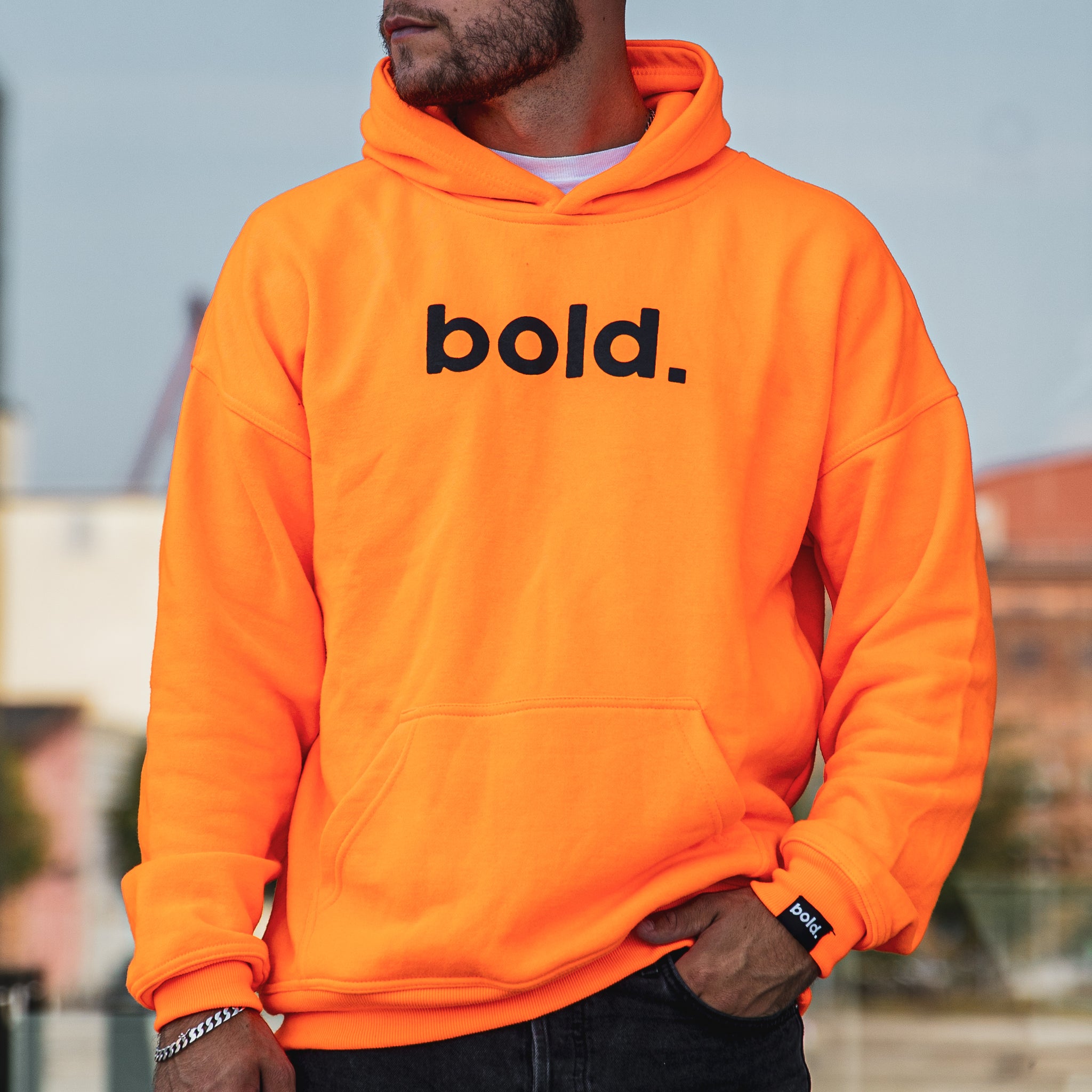 Orange hoodie designer best sale