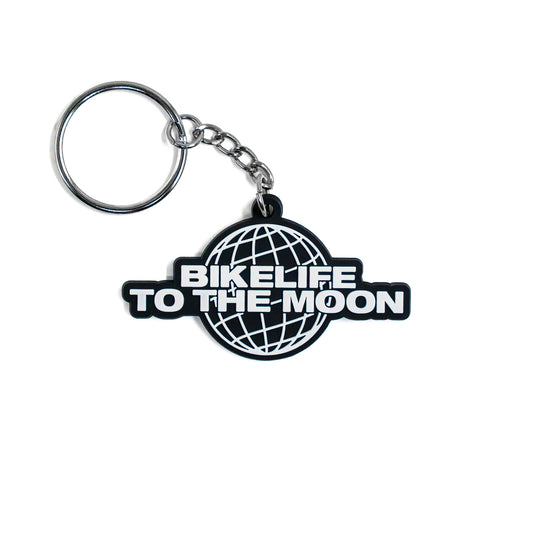 Bikelife To The Moon Rubber Keychain