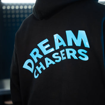 bold. Dream Chaser Baby Blue Hoodie (oversize fit)