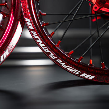 SMPRO Marble Series Red - Supermoto Wheelset