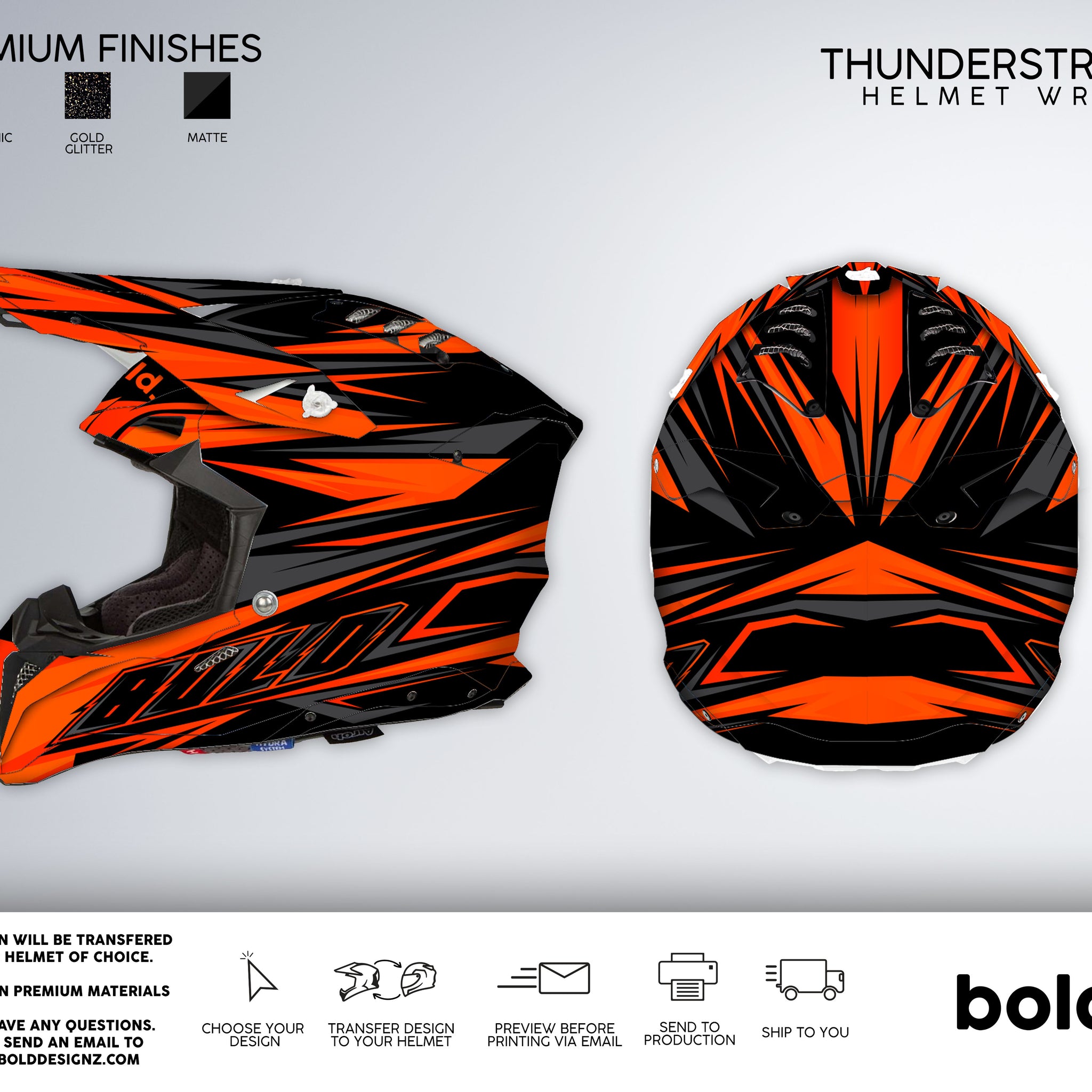 THUNDERSTRUCK Helmet Wrap Bolddesignz