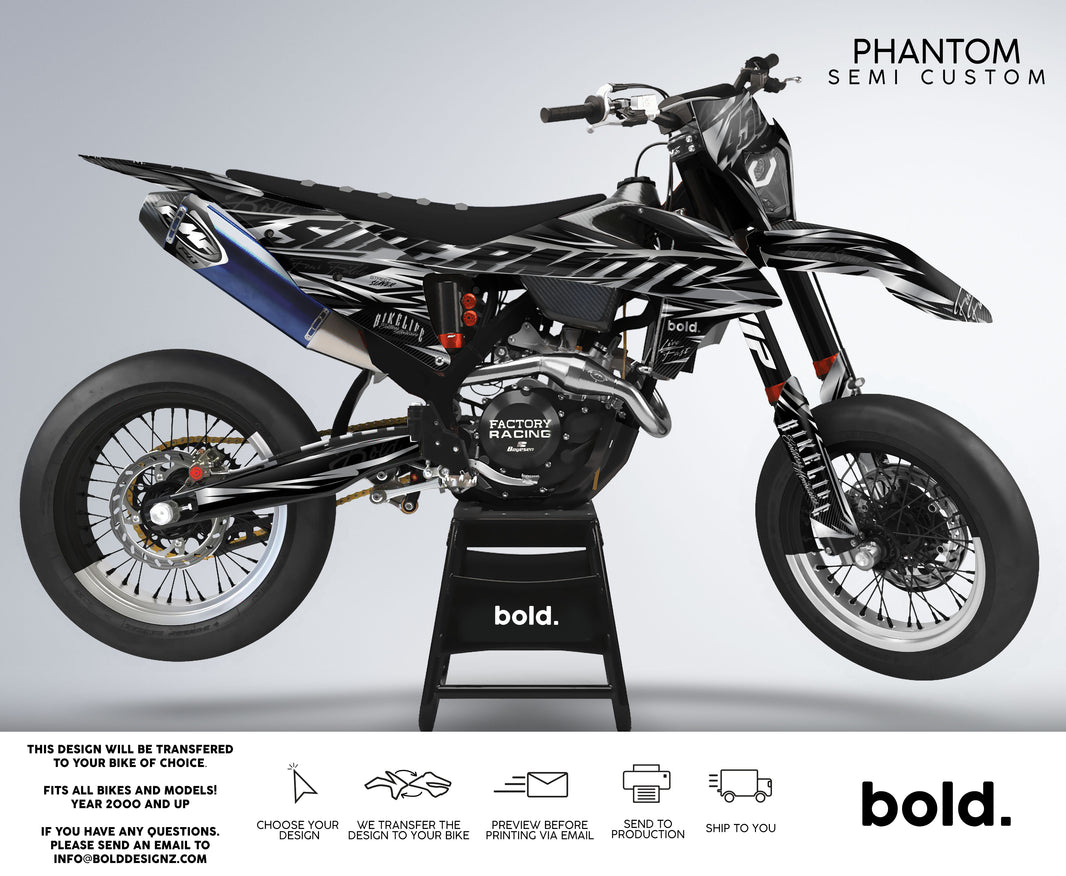 All Semi Custom Graphics - Supermoto & Motocross Decor - Bolddesignz