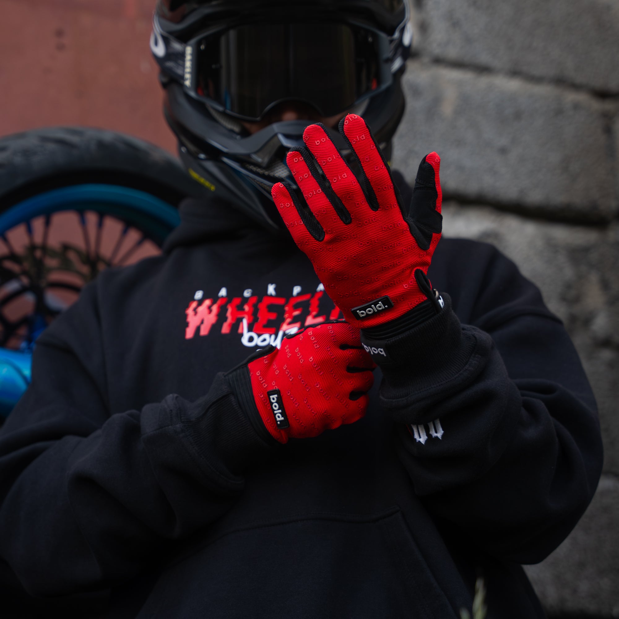 bold. Red SWIFT MX GLOVES