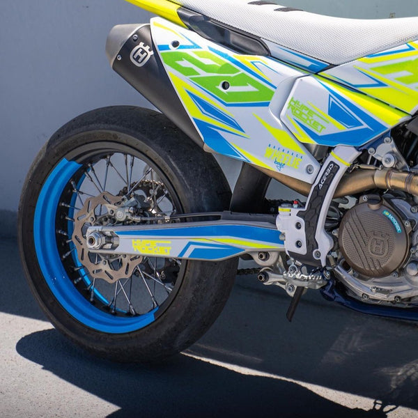 Spokeless 50/50 Supermoto Wheel Graphics - 2 Color Wheel Wrap
