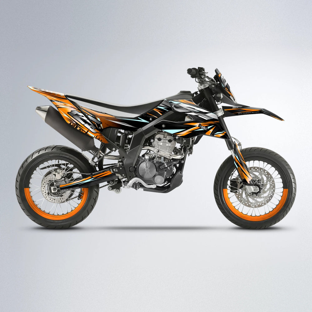 ADVANCE Aprilia SX 125 supermoto graphics kit in Orange