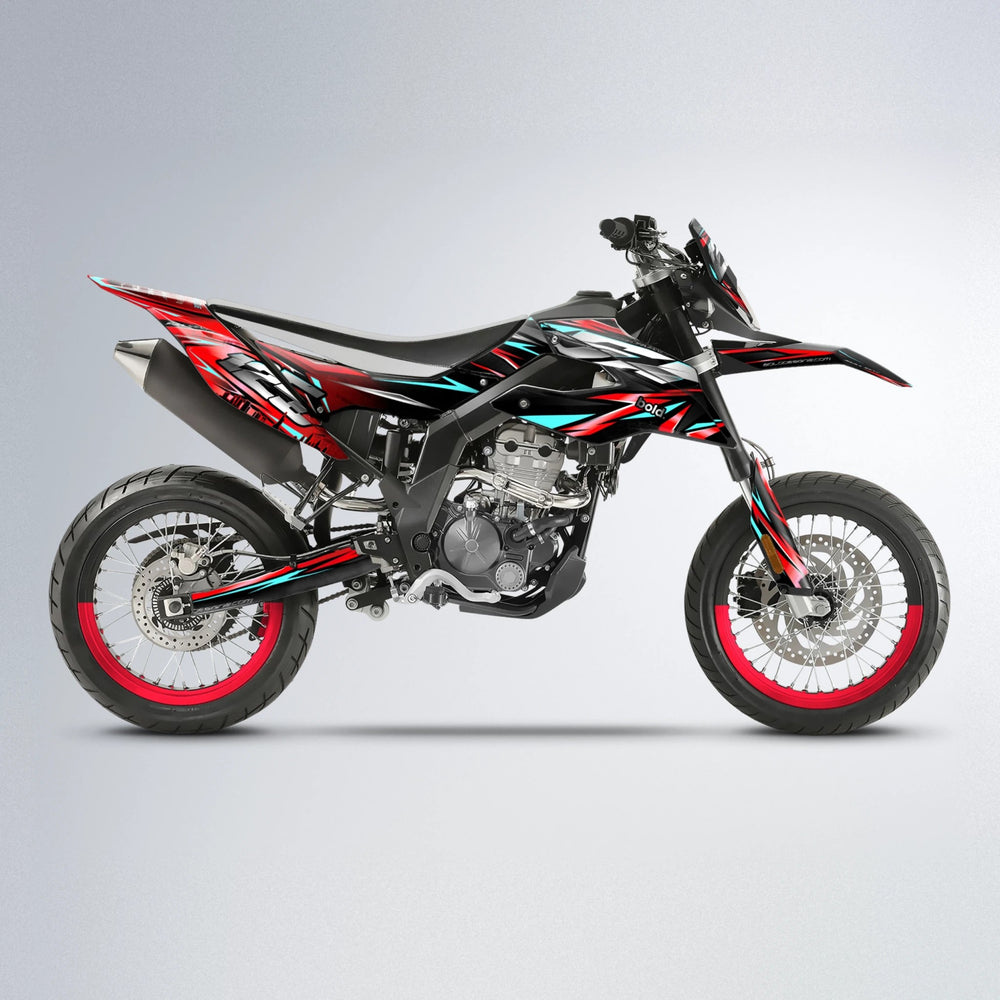 ADVANCE Aprilia SX 125 supermoto graphics kit in Red