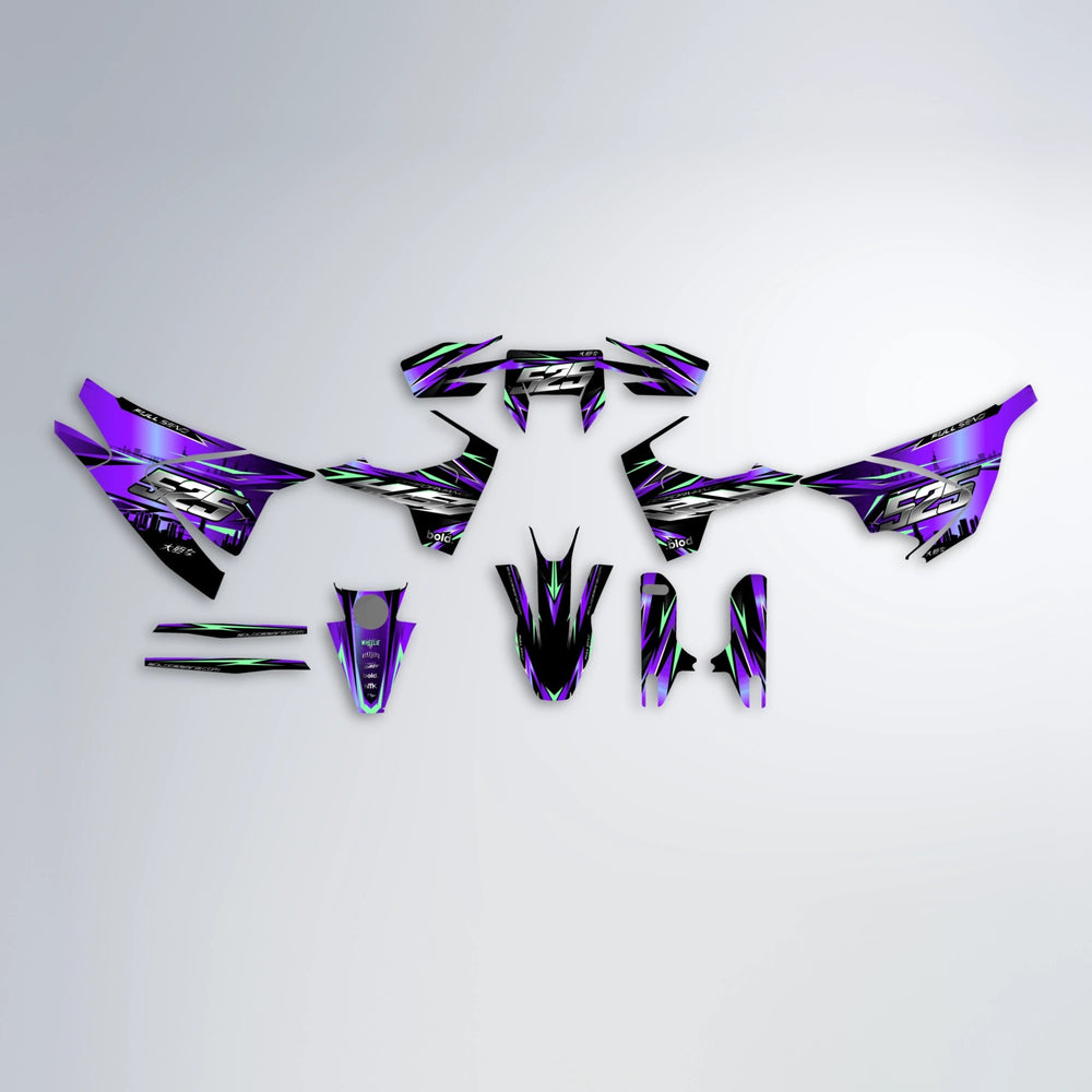 ADVANCE Husqvarna 701 graphics kit parts layout in Purple