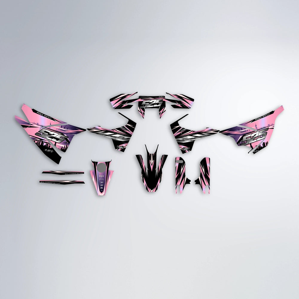 ADVANCE Husqvarna 701 graphics kit parts layout in Sakura Pink