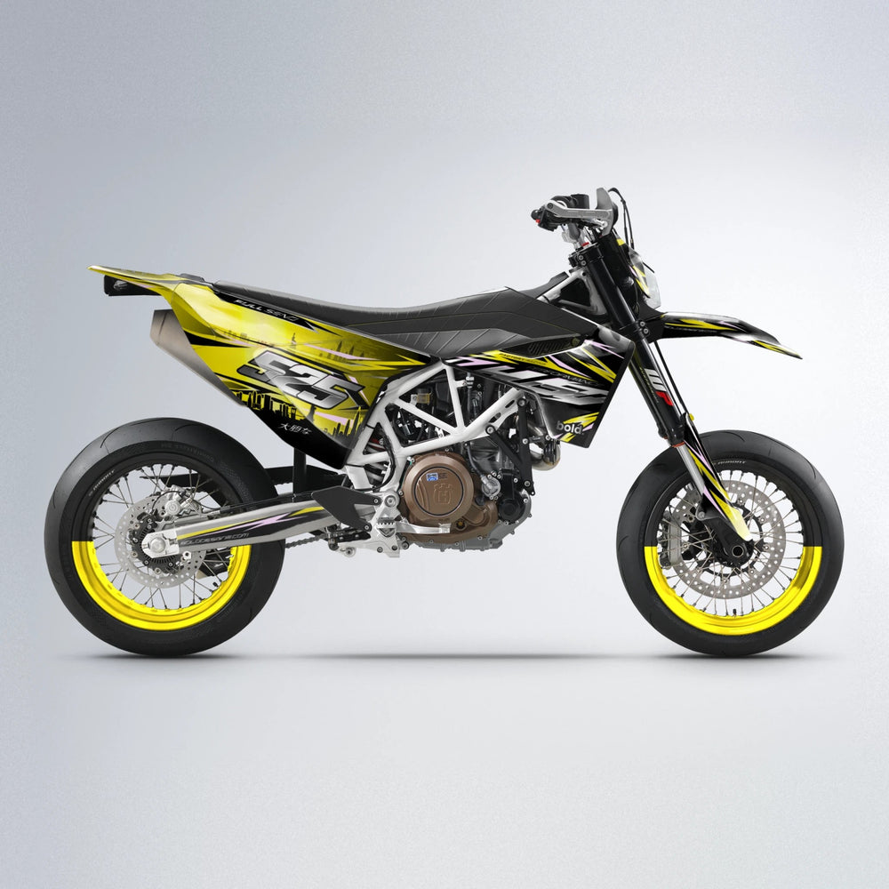 ADVANCE Husqvarna 701 supermoto graphics kit in Yellow