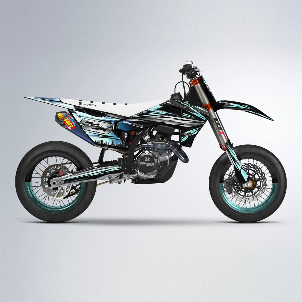 ADVANCE Husqvarna FE/TE supermoto graphics kit in Mint