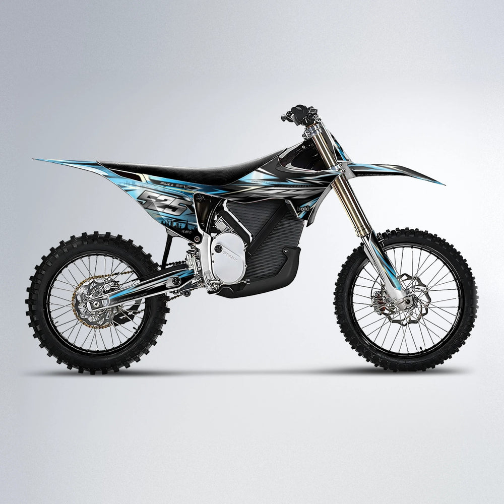 ADVANCE Stark Varg MX motocross graphics kit in Light Blue & White
