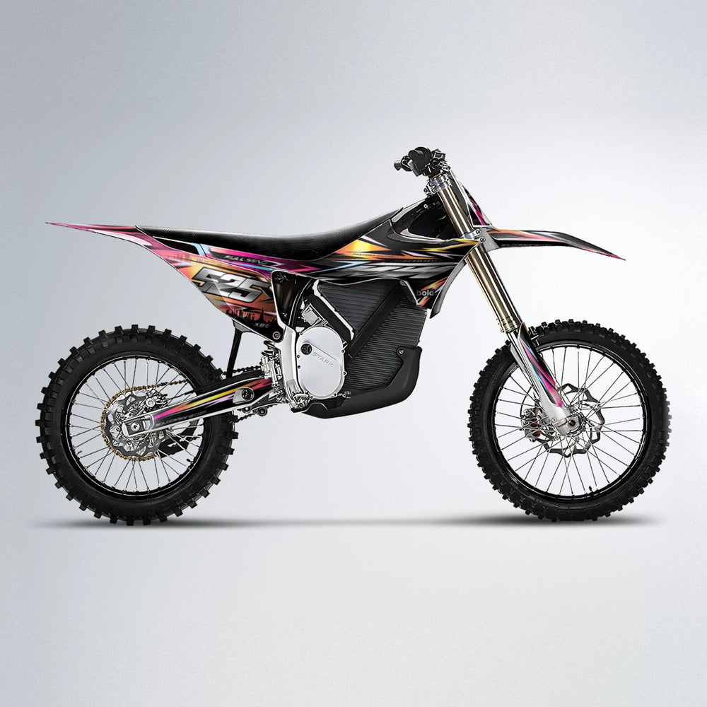 ADVANCE Stark Varg MX motocross graphics kit in Pink & Yellow
