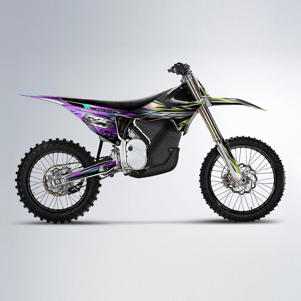 ADVANCE Stark Varg MX motocross graphics kit in Purple & Yellow