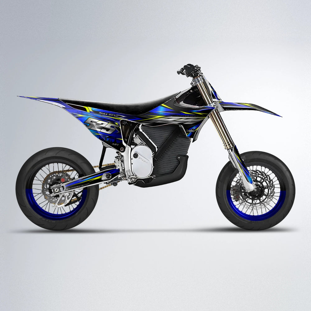 ADVANCE Stark Varg SM supermoto graphics kit in Blue