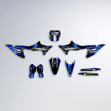 ADVANCE Stark Varg SM graphics kit parts layout in Blue