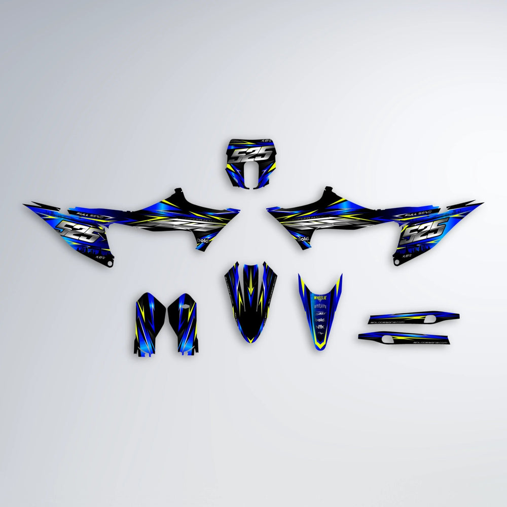 ADVANCE Stark Varg SM graphics kit parts layout in Custom Colour