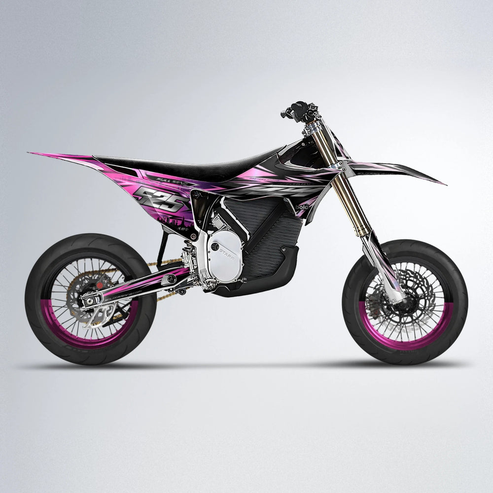 ADVANCE Stark Varg SM supermoto graphics kit in Flamingo