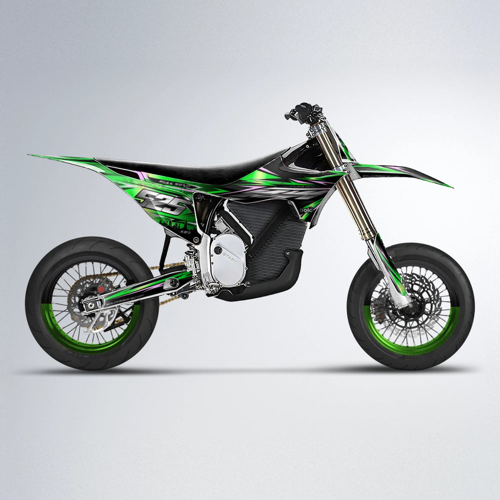 ADVANCE Stark Varg SM supermoto graphics kit in Green