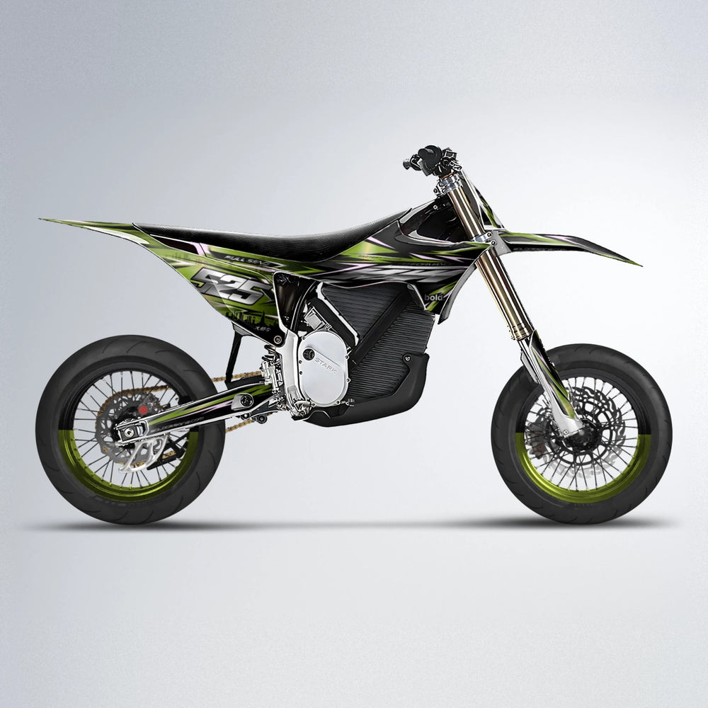 ADVANCE Stark Varg SM supermoto graphics kit in Olive