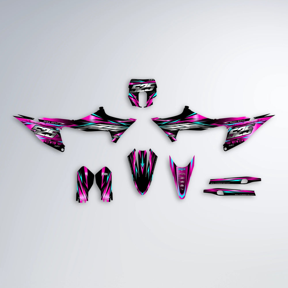 ADVANCE Stark Varg SM graphics kit parts layout in Pink