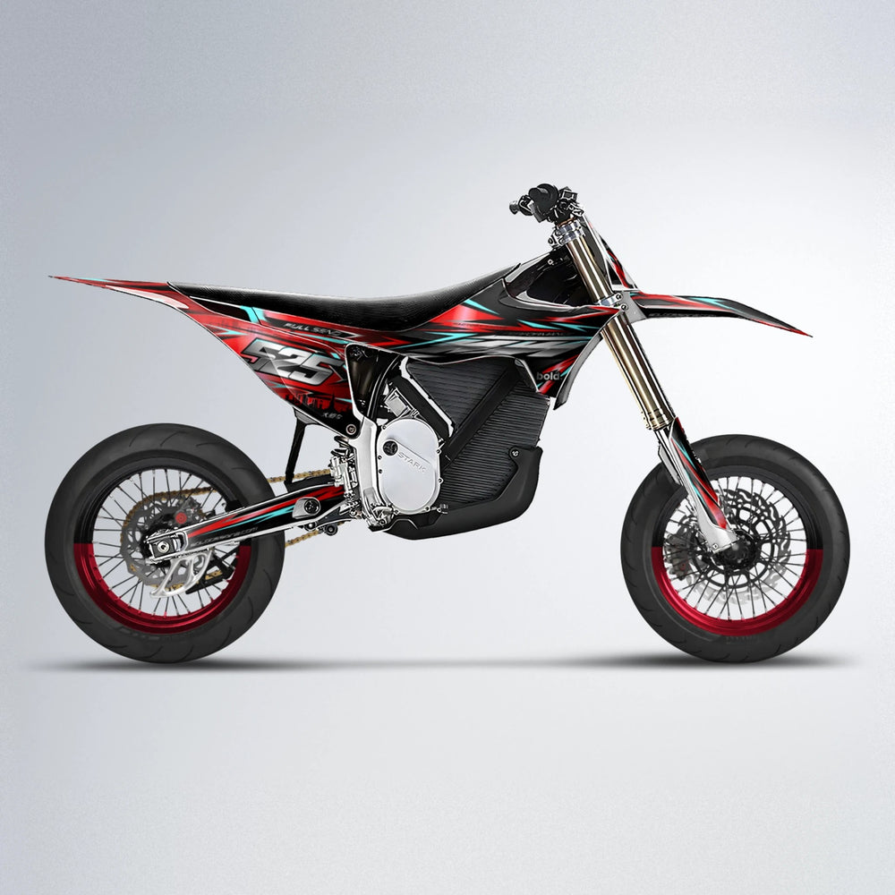 ADVANCE Stark Varg SM supermoto graphics kit in Red
