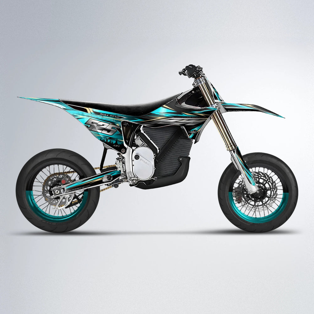 ADVANCE Stark Varg SM supermoto graphics kit in Teal