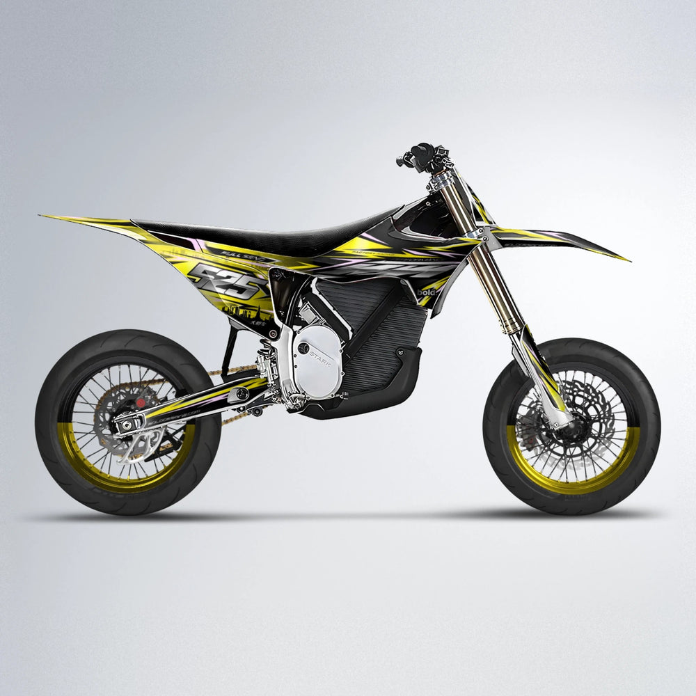 ADVANCE Stark Varg SM supermoto graphics kit in Yellow