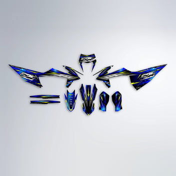 ADVANCE graphics kit parts layout in Blue