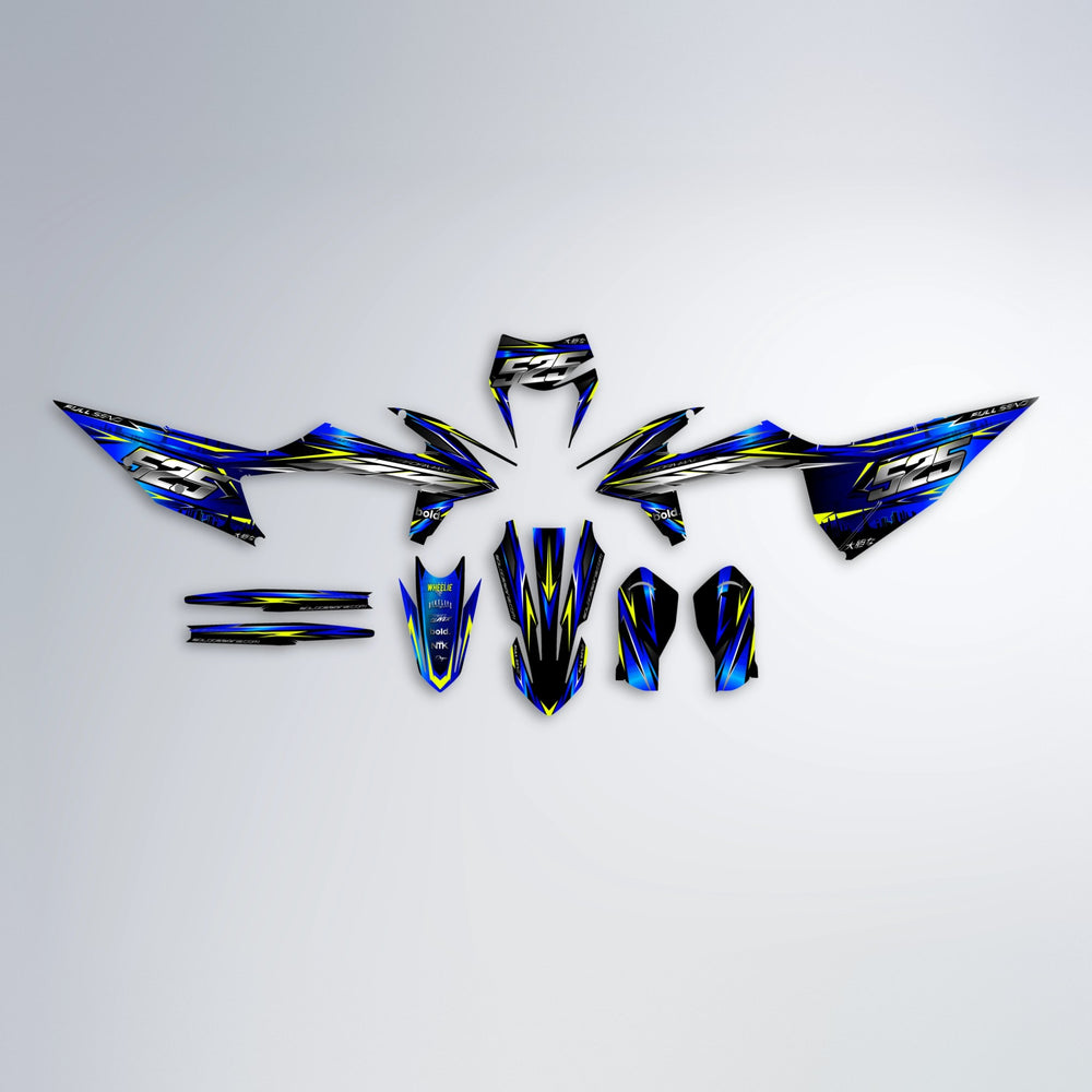 ADVANCE graphics kit parts layout in Custom Colour