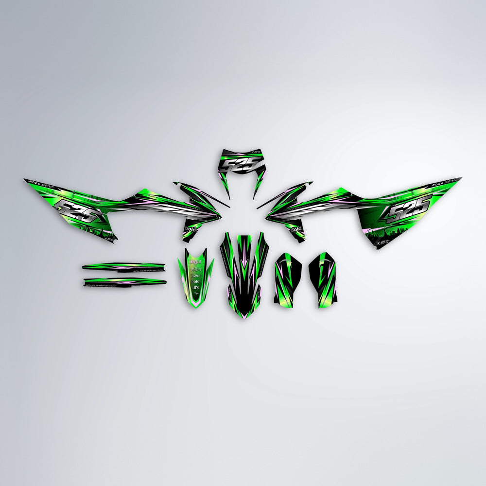 ADVANCE graphics kit parts layout in Green