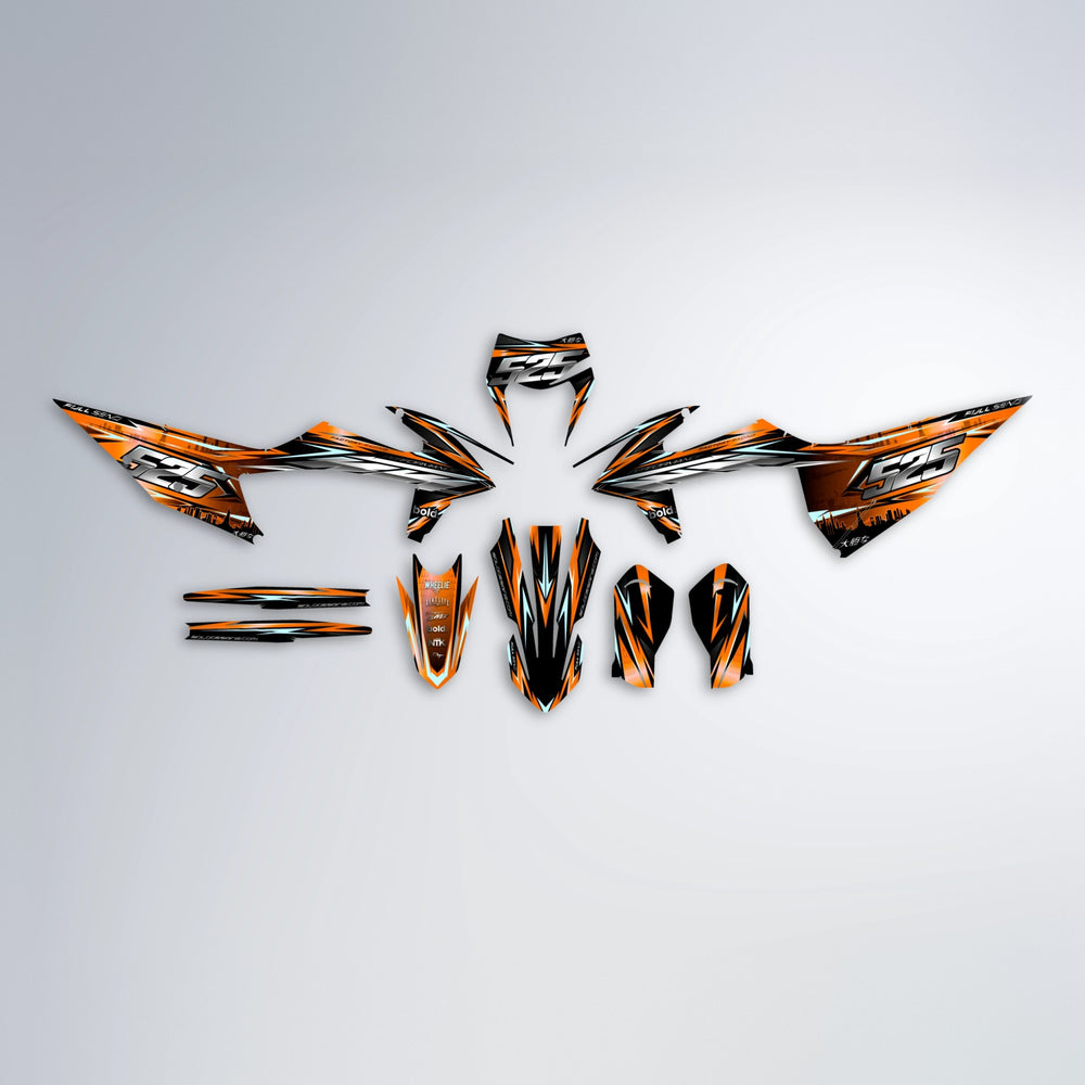 ADVANCE graphics kit parts layout in Orange
