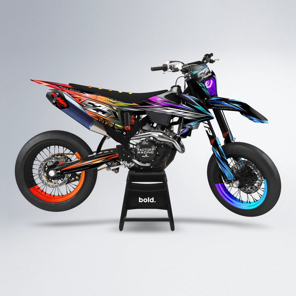 ADVANCE supermoto graphics kit in Sunset Fade