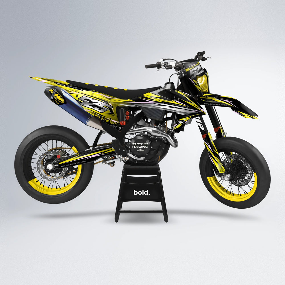 ADVANCE supermoto graphics kit in Yellow