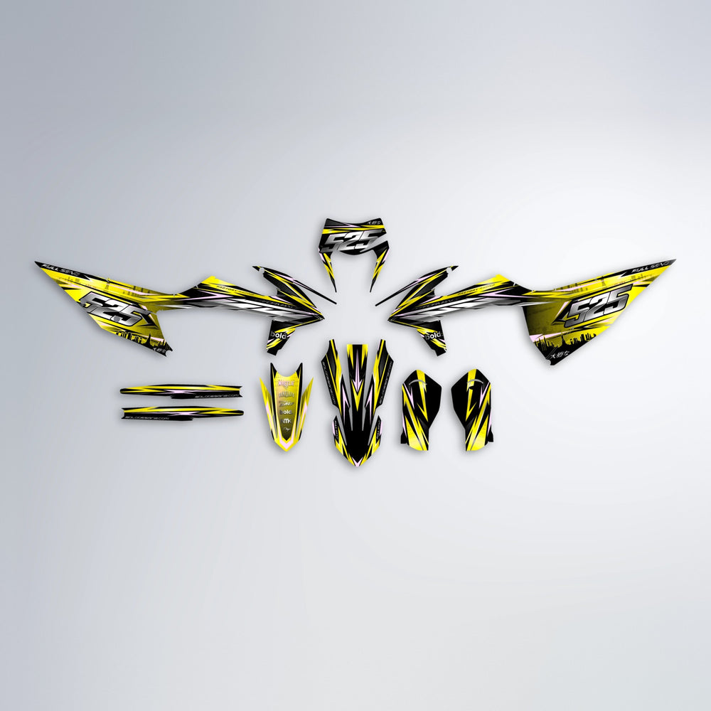 ADVANCE graphics kit parts layout in Yellow