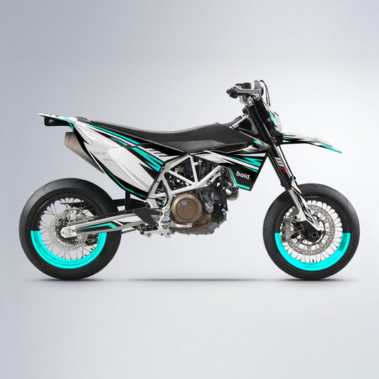 AGILE Husqvarna 701 supermoto graphics kit in Turquoise