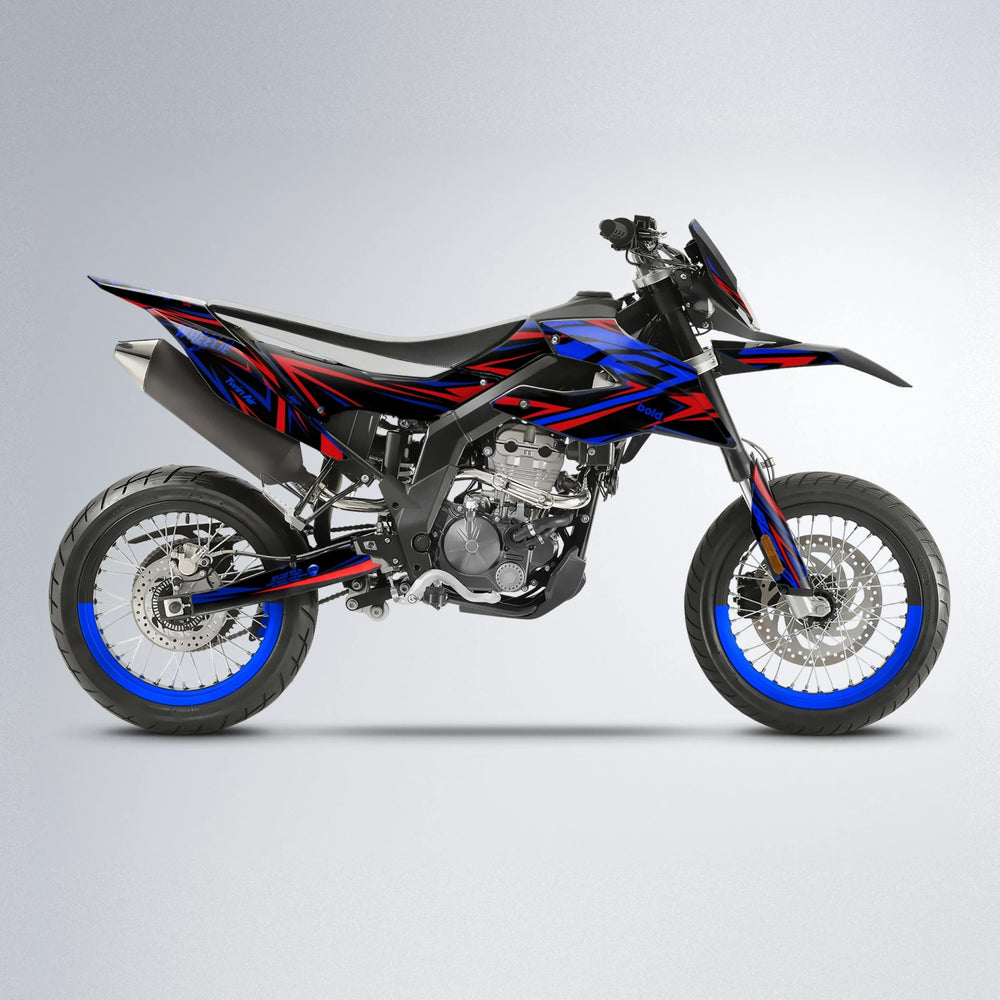 ALIN Aprilia SX 125 supermoto graphics kit in Blue